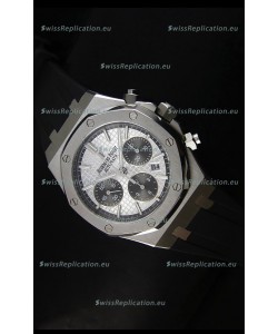 Audemars Piguet Royal Oak Chronograph Watch in Stainless Steel Case White Dial