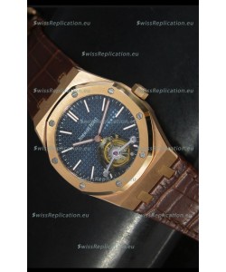 Audemars Piguet Royal Oak Swiss Tourbillon Watch in Pink Gold Case 
