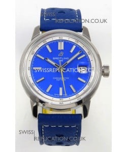 Top Time B31 38mm Blue Dial Yellow Seconds Hands Super Clone Watch 