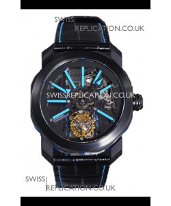 Bvlgari Octo Roma PVD Titanium Watch in Blue Hour Markers Super Clone Watch 