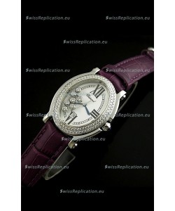 Chopard Happy Sport Swiss Replica Watch in Purple Strap