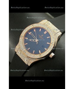 Hublot Big Bang Classic Fusion Swiss Watch in Diamonds Embedded Case