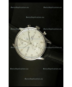 IWC Portuguese Chronograph Swiss Replica Watch in Steel Case - 1:1 Mirror Replica Edition