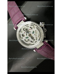 Cartier Pasha Ladies Replica Watch in Skelton Diamond Dial
