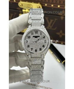 Patek Philippe Twenty-4 Diamonds Paved Stainless Steel Super Clone Watch 