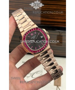 Patek Philippe Nautilus 5723 Rose Gold Red Rubies Super Clone Watch 