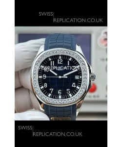 Patek Philippe Aquanaut 5167 Blue Dial/Strap Diamonds Bezel Super Clone Watch 