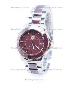 Tag Heuer Formula 1 Quartz Brown Ceramic Watch in Rose Gold Bezel
