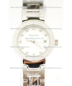 Bvlgari Quartz Japanese Steel Watch in White Dial