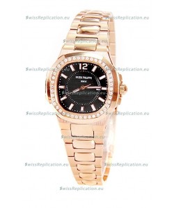 Patek Philippe Nautilus Ladies Replica Pink Gold Watch