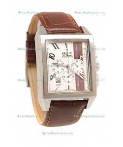 Zenith El Primero 40th Anniversary Chronograph Japanese Watch in White Dial