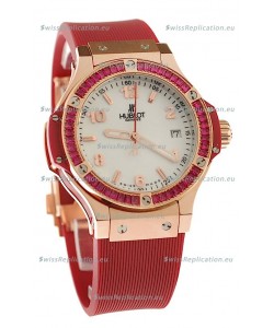 Hublot Gold Big Bang Red Tutti Fruitti Swiss Replica Quartz Watch