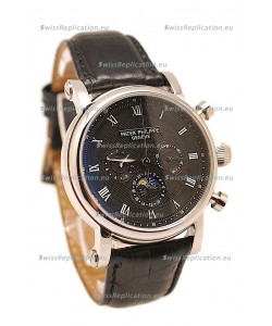 Patek Philippe Grand Complications Replica Watch in Black Dial