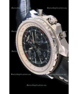 Breitling Bentley 6.75 in Swiss Replica Watch in Black Dial