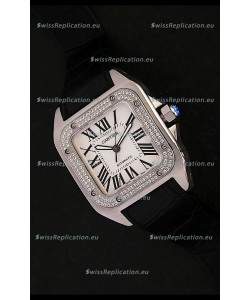 Cartier Santos in Swiss Replica Watch in White Dial