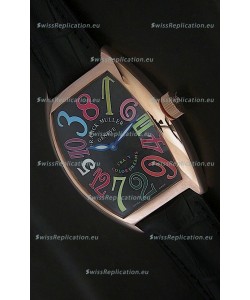 Franck Muller Crazy Color Dreams Japanese Replica Watch in Black Dial
