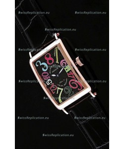 Franck Muller Long Island Japanese Replica Watch in Black Dial