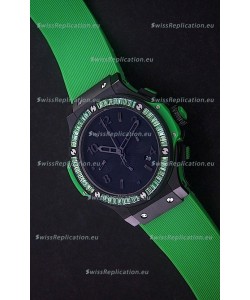 Hublot Big Bang Limited Edition All Black in Green Strap