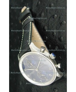 IWC Portuguese Chronograph Swiss Replica Watch in Blue Dial