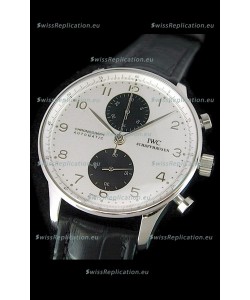 IWC Portuguese Chronograph Swiss Replica Watch in White 