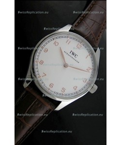 IWC Schaffhausen Japanese Replica Watch in White Dial