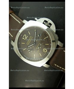 Panerai PAM365 L’Astronomo Luminor 1950 GMT Equation of Time Watch Brown Dial Steel