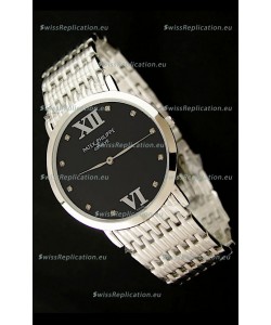 Patek Philippe Geneve Men Japanese Watch in Black Dial