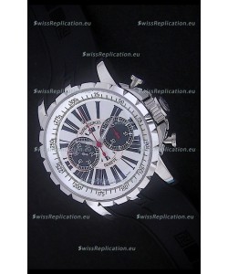 Roger Dubius Excalibur Chronoexcel Swiss Watch in White Dial