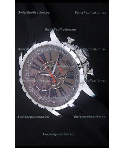 Roger Dubius Excalibur Chronoexcel Swiss Watch in Brown Dial