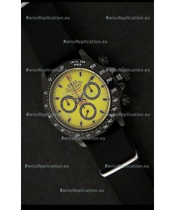 Rolex Daytona Oyster Perpetual Swiss Replica PVD Watch in Yellow Dial