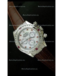 Rolex Oyster Perpetual Cosmograph Daytona Swiss Replica Watch in Brown Strap