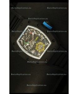 Richard Mille RM036 Jean Todt Forged Carbon Bezel Titanium Watch - All White/Blue Edition