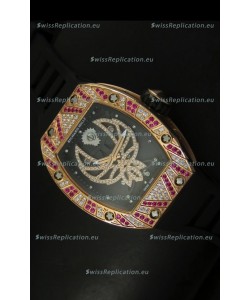 Richard Mille RM051 Tourbillon Swiss Watch in Pink Gold Case