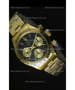 Rolex Daytona 6265 Cosmograph Black Dial in Gold Case