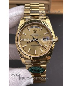 Rolex Day Date 228238 Yellow Gold in Gold Stick Dial Super Clone Watch 