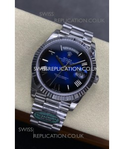 Rolex Day Date 228236 Stainless Steel Blue Ombre Super Clone Watch 