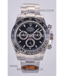Rolex Daytona 126500 Black Dial Stick Markers FREE SPRUNG MVMT Super Clone Watch 