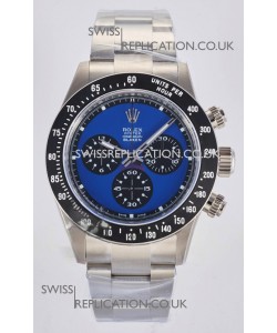 Rolex Daytona Paul Newman Blue Dial Custom Modded 4130 Mvnt Swiss Replica