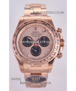 Rolex Daytona 126505 Rose Gold Dial Stick Markers FREE SPRUNG MVMT Super Clone Watch 
