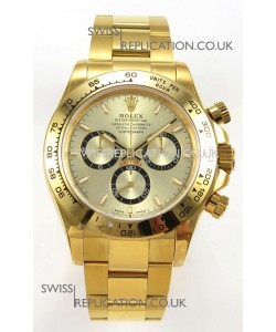 Rolex Daytona 126508 Yellow Gold Dial FREE SPRUNG MVMT Super Clone Watch 