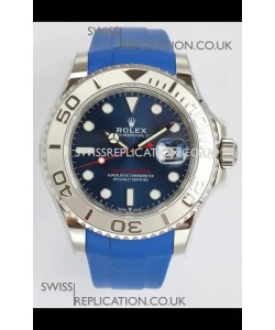 Rolex Yachtmaster 40mm Blue Dial Rubber Strap Super Clone Watch 