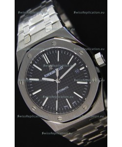 Audemars Piguet Royal Oak 41MM Black Dial Steel Strap - 1:1 Mirror Ultimate Edition