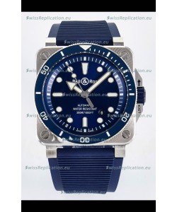 Bell & Ross BR03-92 Diver Stainless Steel - Blue Dial Swiss Replica Watch 1:1 Mirror Replica