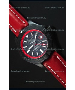 Breitling Chronometre GMT Carbon Dial Swiss Replica Watch in PVD Casing
