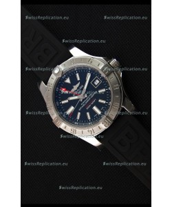 Breitling Avenger II GMT Swiss 1:1 Mirror Replica Watch in Black Dial 