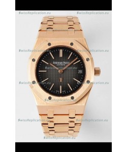 Audemars Piguet Royal Jumbo Oak Extra Thin Swiss Replica Rose Gold - 1:1 Mirror Replica Watch