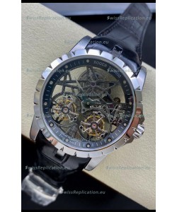 Roger Dubuis Excalibur Dual Tourbillon 1:1 Mirror Swiss Rose Steel Case