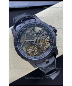Roger Dubuis Excalibur Dual Tourbillon 1:1 Mirror Swiss Rose DLC Coating