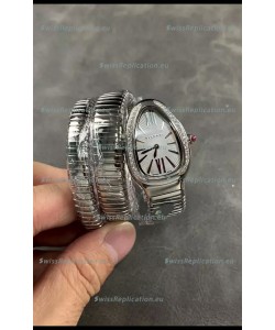 Bvlgari Serpenti Tubogas Double Spiral Stainless Steel Super Clone Replica Watch
