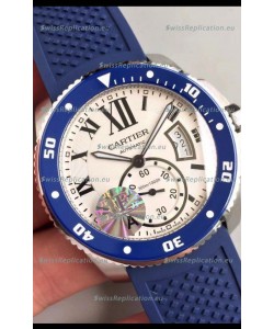 Calibre De Cartier Watch 42MM White Dial Steel Case - 1:1 Mirror Replica Watch